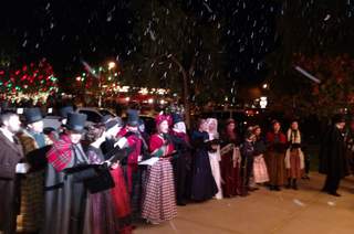 Carolers and "snow"